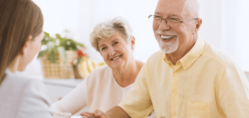 A couple happy that they are discussing superannuation death benefit payments